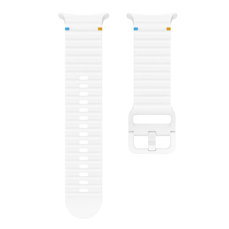 For Samsung Galaxy Watch Ultra 47mm / Ultra 2025 Kalebol Wave Stitching Silicone Strap(White) - free shipping - PMC TechLife - Order now!