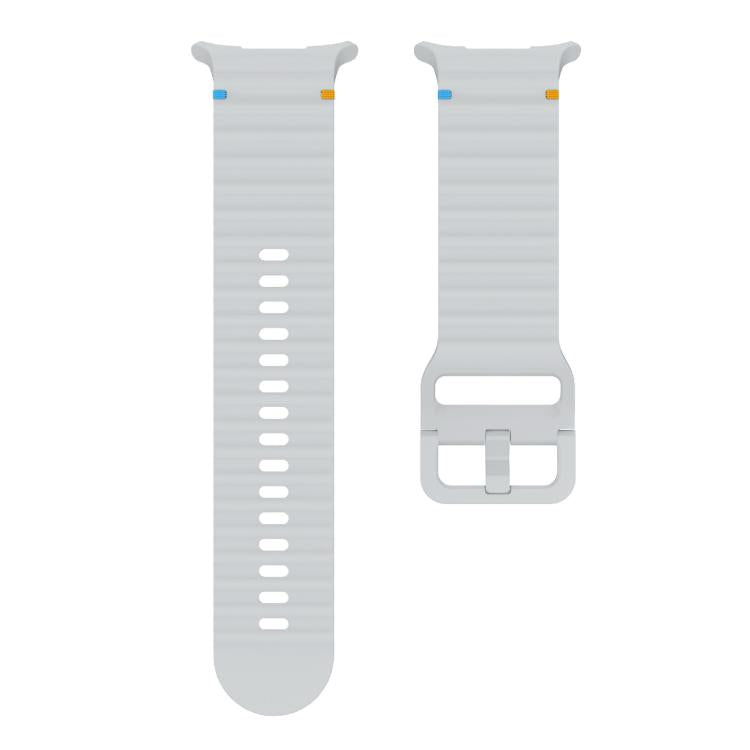For Samsung Galaxy Watch Ultra 47mm / Ultra 2025 Kalebol Wave Stitching Silicone Strap(Light Grey) - free shipping - PMC TechLife - Order now!