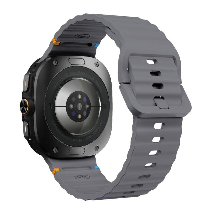 For Samsung Galaxy Watch Ultra 47mm / Ultra 2025 Kalebol Wave Stitching Silicone Strap(Space Grey) - free shipping - PMC TechLife - Order now!