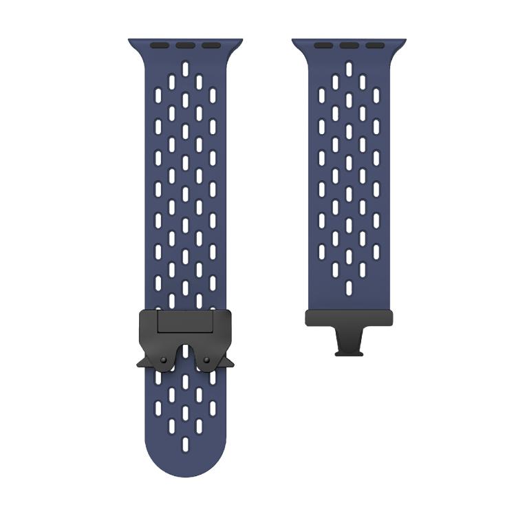 For Apple Watch 42mm / 41mm / 40mm / 38mm Kalebol Mesh Umbrella Buckle Silicone Watch Strap(Midnight Blue) - Watch Bands by Kalebol | Online Shopping South Africa | PMC TechLife | Buy Now Pay Later Mobicred