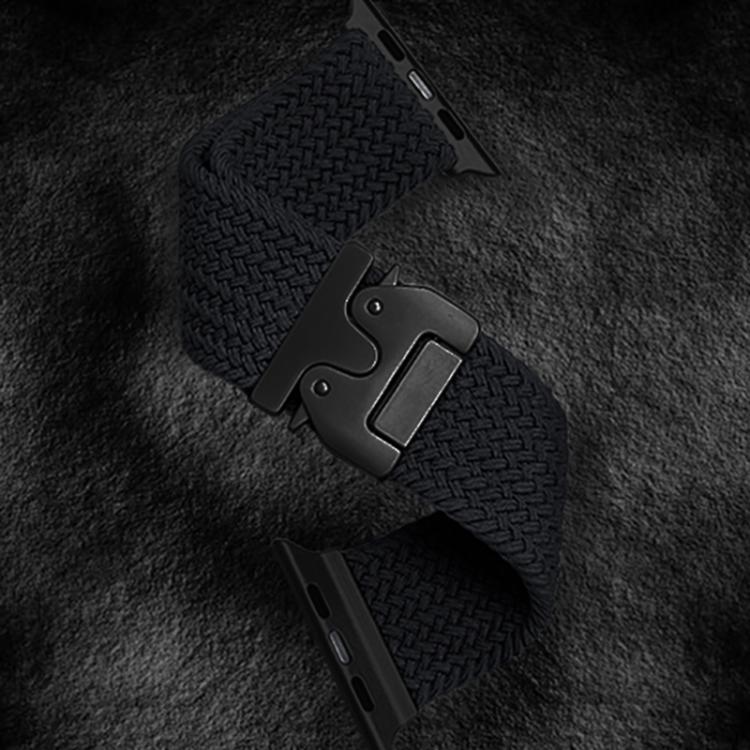 For Apple Watch 42mm / 41mm / 40mm / 38mm Kalebol Wide Umbrella Braided Strap(Black) - free shipping - PMC TechLife - Order now!