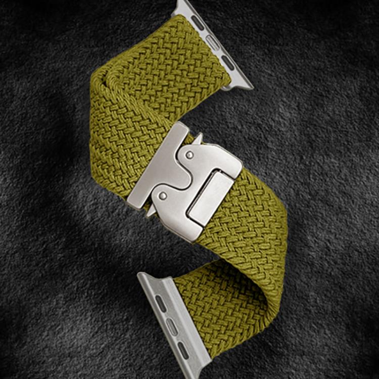 For Apple Watch 42mm / 41mm / 40mm / 38mm Kalebol Wide Umbrella Braided Strap(Yellow Green) - free shipping - PMC TechLife - Order now!