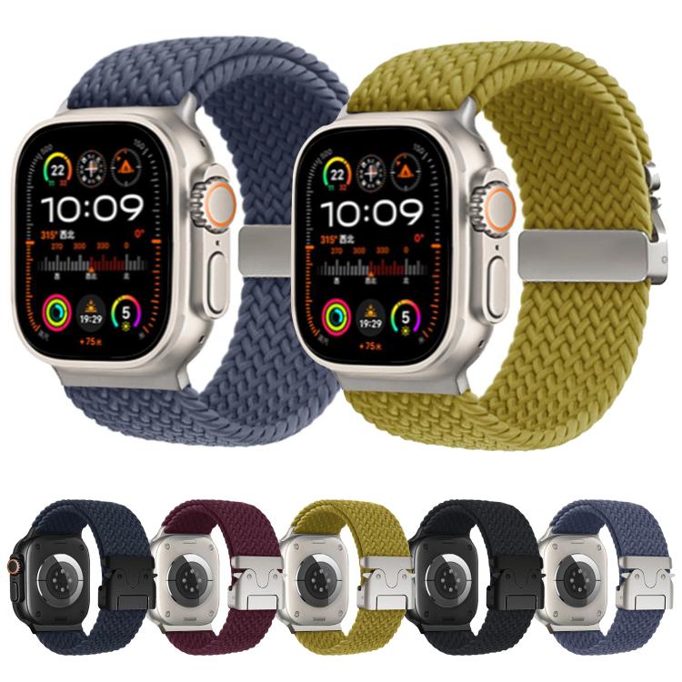 For Apple Watch 42mm / 41mm / 40mm / 38mm Kalebol Wide Umbrella Braided Strap(Yellow Green) - free shipping - PMC TechLife - Order now!