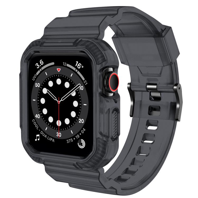 For Apple Watch Ultra 2 / 1 49mm VIETAO Carbon Fiber Silicone Strap(Transparent Grey) - free shipping - PMc TechLife - Order now!