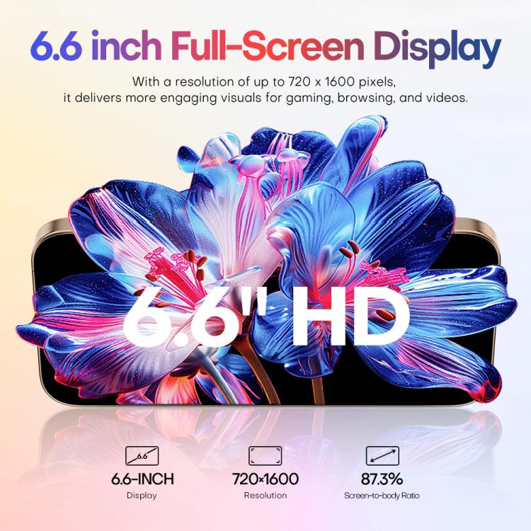 A88 / i16 Pro Max, 2GB+16GB, 6.6 inch Android 8.1 MTK6580A Quad Core, OTG, Network: 3G, Dual SIM, Plug:AU Plug(Titanium Grey) - free shipping - PMc TechLife - Order now!