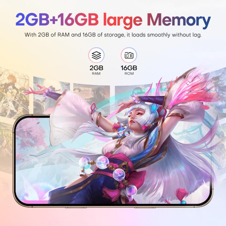 A88 / i16 Pro Max, 2GB+16GB, 6.6 inch Android 8.1 MTK6580A Quad Core, OTG, Network: 3G, Dual SIM, Plug:US Plug(Desert Gold) - free shipping - PMc TechLife - Order now!