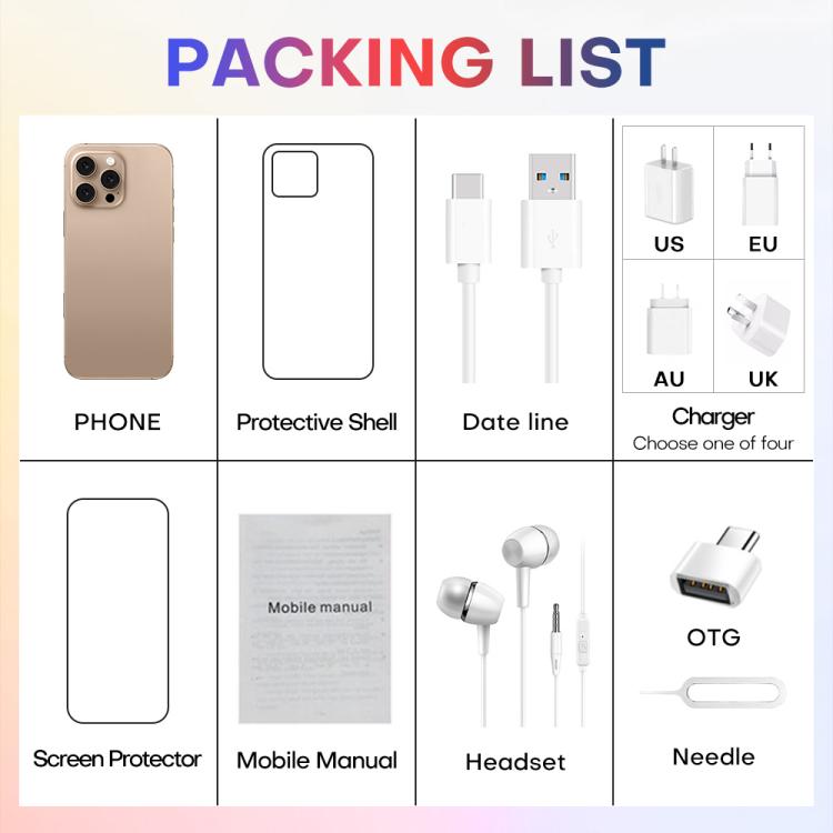 A88A / i16 Pro Max, 6GB+64GB, 6.6 inch Android 12 MTK6762 Helio G25 Octa Core, NFC, OTG, Network: 4G, Dual SIM, Plug:US Plug(Titanium White) - free shipping - PMc TechLife - Order now!
