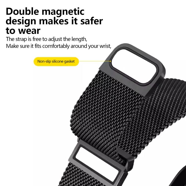 Kalebol 22mm Universal Loop Double Magnetic Buckle Milanese Strap(Grey) - free shipping - PMc TechLife - Order now!