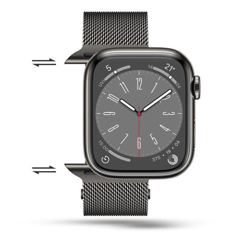 For Apple Watch 42mm / 41mm / 40mm / 38mm Kalebol Semi-circular Milanese Stainless Steel Strap(Silver) - Watch Bands by Kalebol | Online Shopping South Africa | PMC TechLife | Buy Now Pay Later Mobicred