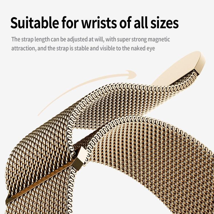 For Apple Watch 46mm / 49mm / 45mm / 44mm Kalebol Semi-circular Milanese Stainless Steel Strap(Gun Color) - Watch Bands by Kalebol | Online Shopping South Africa | PMC TechLife | Buy Now Pay Later Mobicred