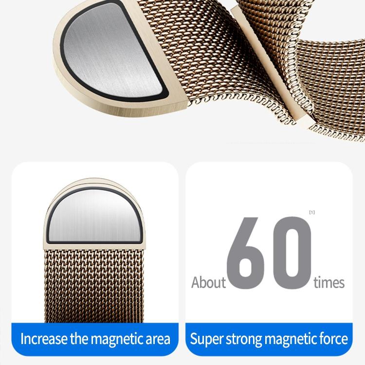For Apple Watch 42mm / 41mm / 40mm / 38mm Kalebol Semi-circular Milanese Stainless Steel Strap(Starlight) - Watch Bands by Kalebol | Online Shopping South Africa | PMC TechLife | Buy Now Pay Later Mobicred
