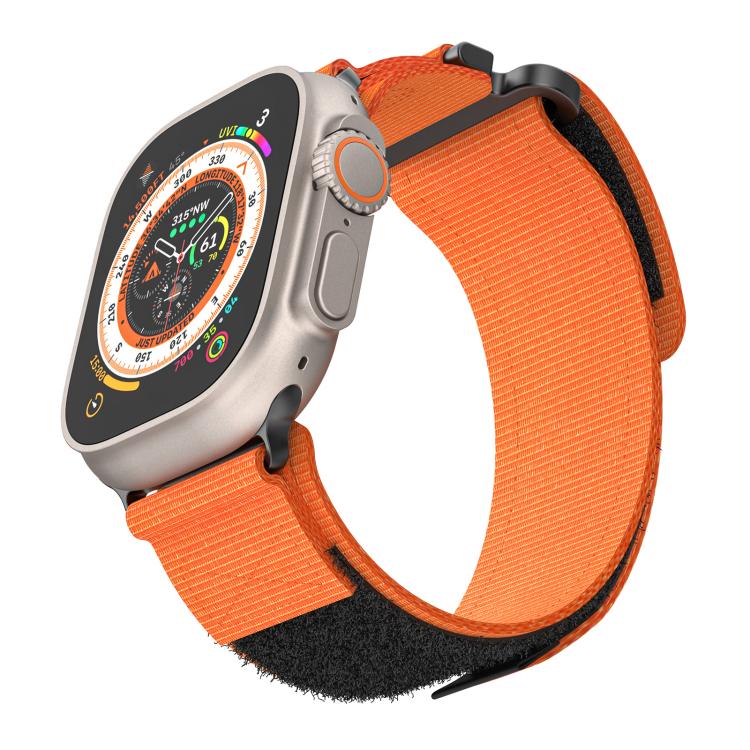 For Apple Watch 42mm / 41mm / 40mm / 38mm Kalebol Simple Two Section Nylon Strap(Orange) - Watch Bands by Kalebol | Online Shopping South Africa | PMC TechLife | Buy Now Pay Later Mobicred