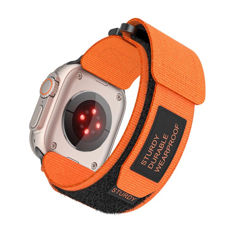 For Apple Watch 42mm / 41mm / 40mm / 38mm Kalebol Simple Two Section Nylon Strap(Orange) - Watch Bands by Kalebol | Online Shopping South Africa | PMC TechLife | Buy Now Pay Later Mobicred