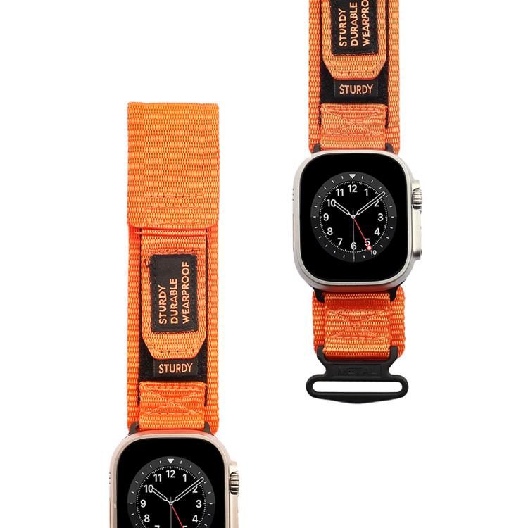 For Apple Watch 42mm / 41mm / 40mm / 38mm Kalebol Simple Two Section Nylon Strap(Orange) - Watch Bands by Kalebol | Online Shopping South Africa | PMC TechLife | Buy Now Pay Later Mobicred