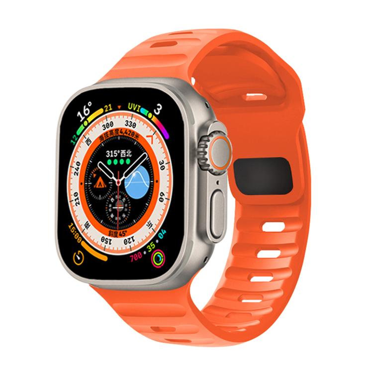 For Apple Watch 46mm / 49mm / 45mm / 44mm Kalebol Sport Silicone Strap(Orange) - Watch Bands by Kalebol | Online Shopping South Africa | PMC TechLife | Buy Now Pay Later Mobicred