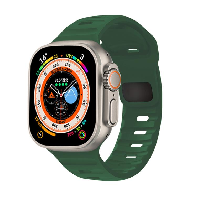 For Apple Watch 46mm / 49mm / 45mm / 44mm Kalebol Sport Silicone Strap(Green) - Watch Bands by Kalebol | Online Shopping South Africa | PMC TechLife | Buy Now Pay Later Mobicred
