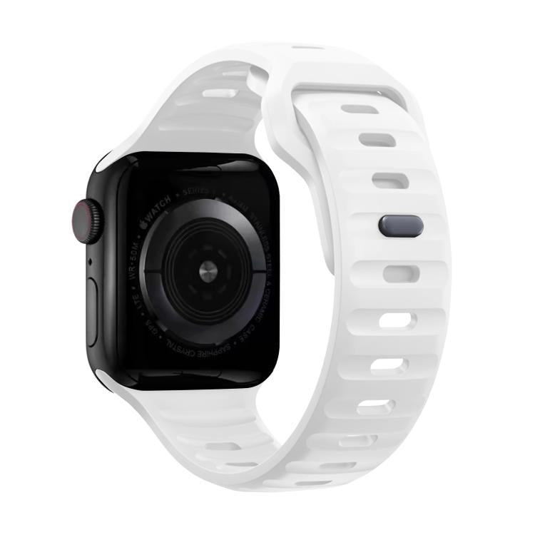 For Apple Watch 42mm / 41mm / 40mm / 38mm Kalebol Sport Silicone Strap(White) - Watch Bands by Kalebol | Online Shopping South Africa | PMC TechLife | Buy Now Pay Later Mobicred