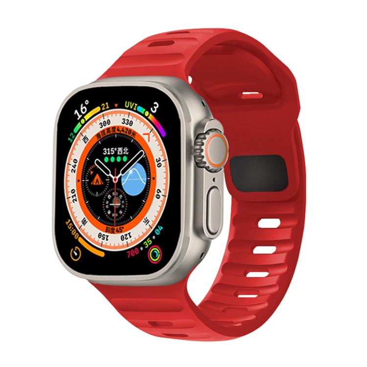For Apple Watch 42mm / 41mm / 40mm / 38mm Kalebol Sport Silicone Strap(Red) - Watch Bands by Kalebol | Online Shopping South Africa | PMC TechLife | Buy Now Pay Later Mobicred