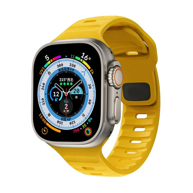 For Apple Watch 42mm / 41mm / 40mm / 38mm Kalebol Sport Silicone Strap(Yellow) - Watch Bands by Kalebol | Online Shopping South Africa | PMC TechLife | Buy Now Pay Later Mobicred