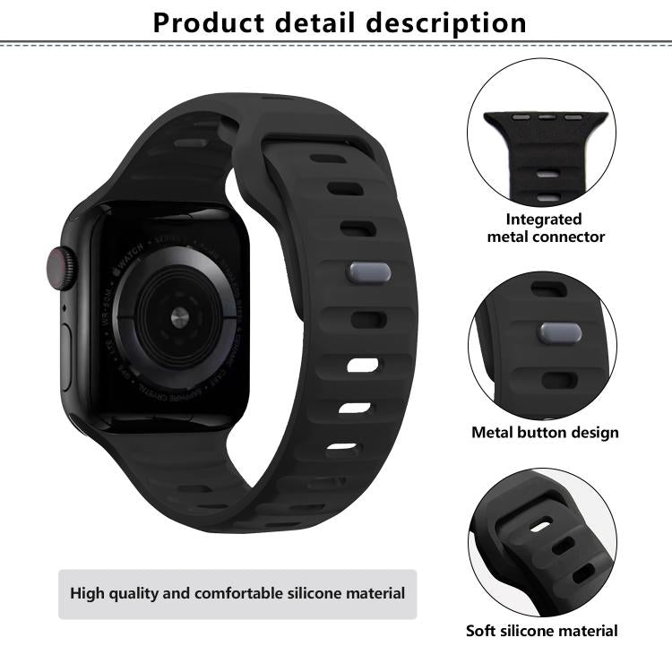 For Apple Watch 42mm / 41mm / 40mm / 38mm Kalebol Sport Silicone Strap(White) - Watch Bands by Kalebol | Online Shopping South Africa | PMC TechLife | Buy Now Pay Later Mobicred