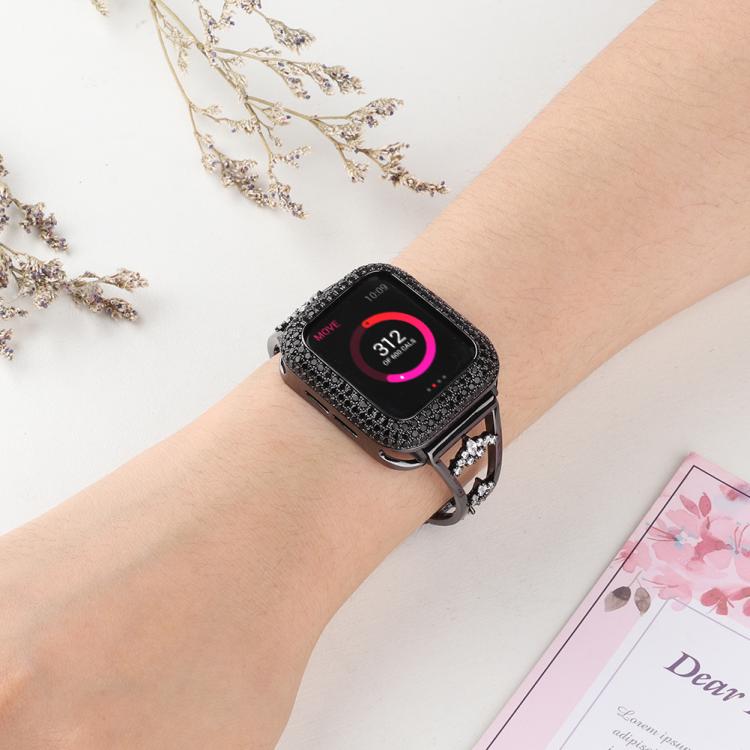 For Apple Watch 46mm / 49mm / 45mm / 44mm Kalebol Zirconia Watch Strap(Black) - Watch Bands by Kalebol | Online Shopping South Africa | PMC TechLife | Buy Now Pay Later Mobicred