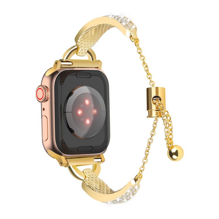 For Apple Watch 46mm / 49mm / 45mm / 44mm Kalebol Stone Curved Zinc Alloy Strap(Gold) - free shipping - PMC TechLife - Order now!