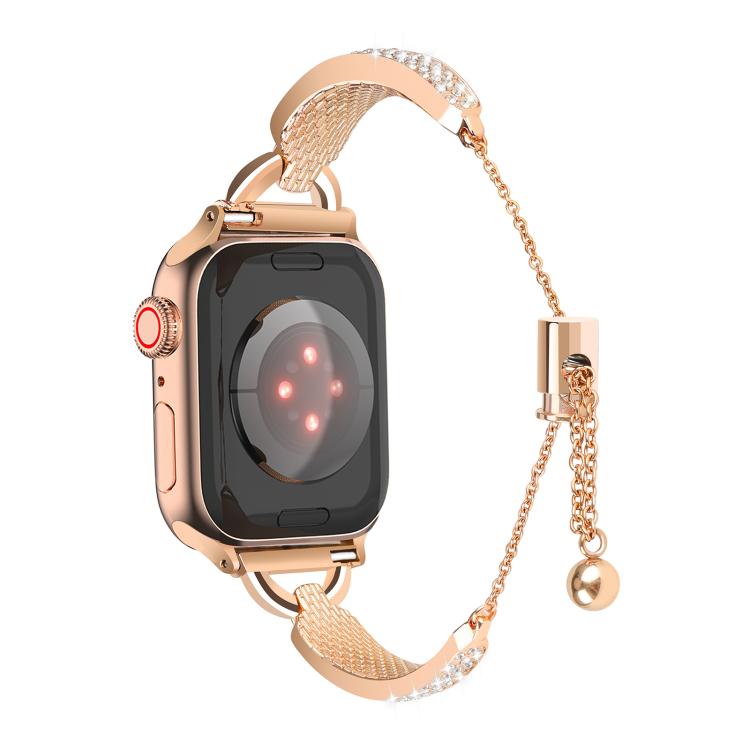 For Apple Watch 46mm / 49mm / 45mm / 44mm Kalebol Stone Curved Zinc Alloy Strap(Rose Pink) - Watch Bands by Kalebol | Online Shopping South Africa | PMC TechLife | Buy Now Pay Later Mobicred