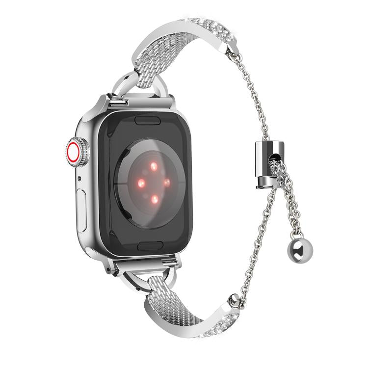 For Apple Watch 46mm / 49mm / 45mm / 44mm Kalebol Stone Curved Zinc Alloy Strap(Silver) - free shipping - PMC TechLife - Order now!