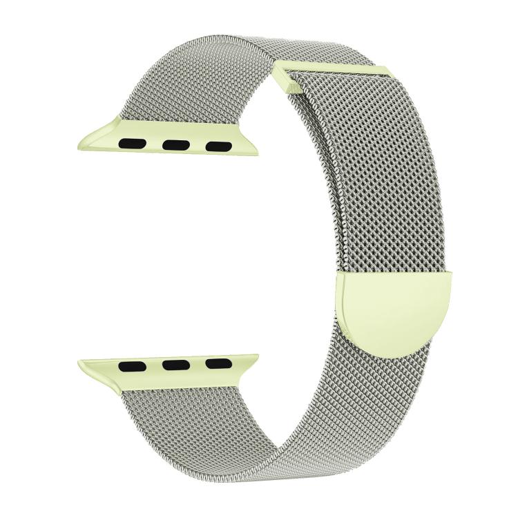 For Apple Watch 42mm / 41mm / 40mm / 38mm Kalebol Semi-round Tail Milan Stainless Steel Strap(Starlight Green) - free shipping - PMC TechLife - Order now!