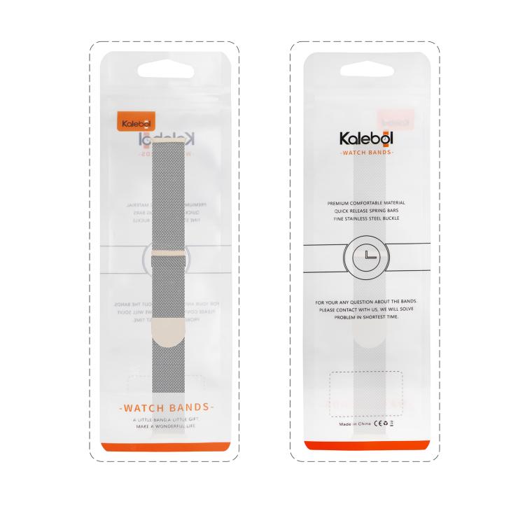 For Apple Watch 42mm / 41mm / 40mm / 38mm Kalebol Semi-round Tail Milan Stainless Steel Strap(Starlight Orange) - free shipping - PMC TechLife - Order now!