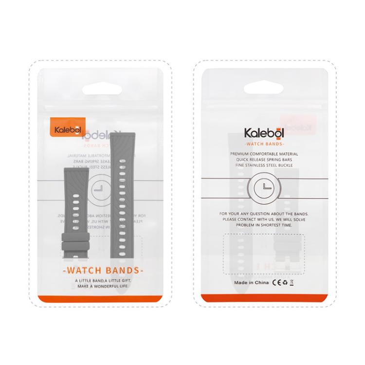 Kalebol 18mm Universal Textured Silicone Silver Buckle Strap(Starlight) - free shipping - PMc TechLife - Order now!