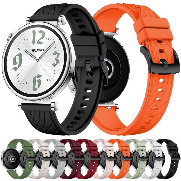 Kalebol 18mm Universal Textured Silicone Black Buckle Strap(Wine Red) - free shipping - PMc TechLife - Order now!