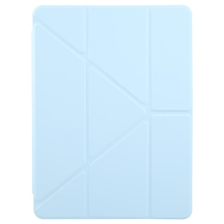 For iPad Air 2022 / 2020 10.9 ZGA Genre Series Y-Fold Leather Tablet Case with Pen Slot(Blue) - free shipping - PMc TechLife - Order now!