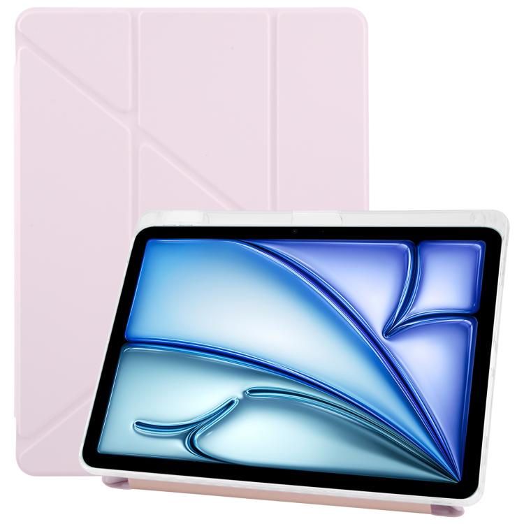 For iPad Air 11 2025 / 2024 ZGA Genre Series Y-Fold Leather Tablet Case with Pen Slot(Pink) - free shipping - PMc TechLife - Order now!