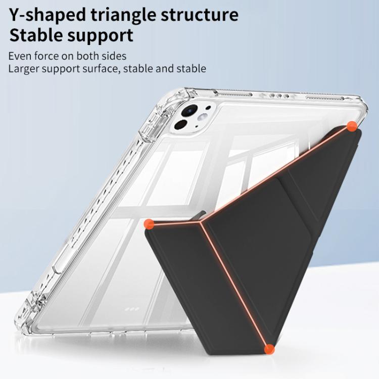 For iPad Air 11 2025 / 2024 ZGA Genre Series Y-Fold Leather Tablet Case with Pen Slot(Pink) - free shipping - PMc TechLife - Order now!