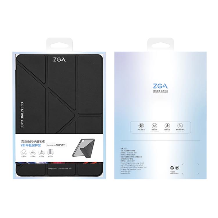 For iPad Air 11 2025 / 2024 ZGA Genre Series Y-Fold Leather Tablet Case with Pen Slot(Pink) - free shipping - PMc TechLife - Order now!