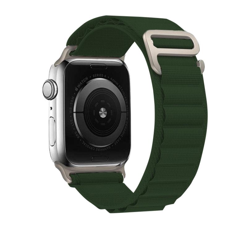 For Apple Watch 46mm / 49mm / 45mm / 44mm Kalebol Aline Nylon Loop Watch Band(Army Green) - Watch Bands by Kalebol | Online Shopping South Africa | PMC TechLife | Buy Now Pay Later Mobicred