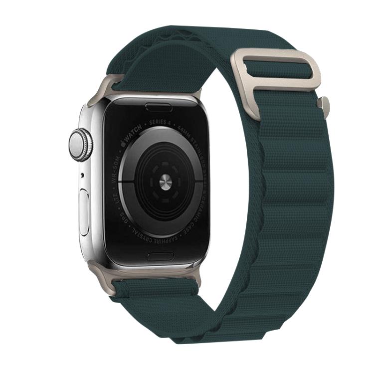 For Apple Watch 46mm / 49mm / 45mm / 44mm Kalebol Aline Nylon Loop Watch Band(Dark Green) - Watch Bands by Kalebol | Online Shopping South Africa | PMC TechLife | Buy Now Pay Later Mobicred