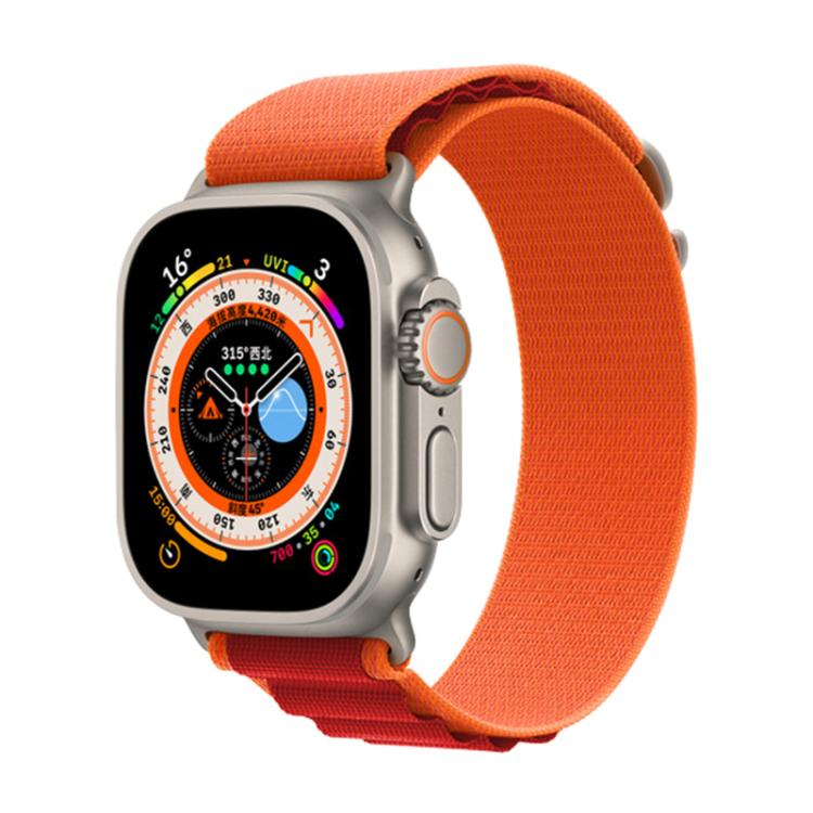 For Apple Watch 46mm / 49mm / 45mm / 44mm Kalebol Aline Nylon Loop Watch Band(Orange+Red) - Watch Bands by Kalebol | Online Shopping South Africa | PMC TechLife | Buy Now Pay Later Mobicred