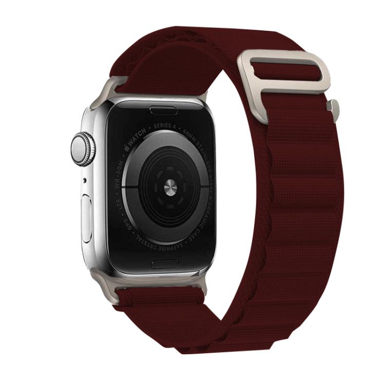 For Apple Watch 42mm / 41mm / 40mm / 38mm Kalebol Aline Nylon Loop Watch Band(Wine Red) - Watch Bands by Kalebol | Online Shopping South Africa | PMC TechLife | Buy Now Pay Later Mobicred
