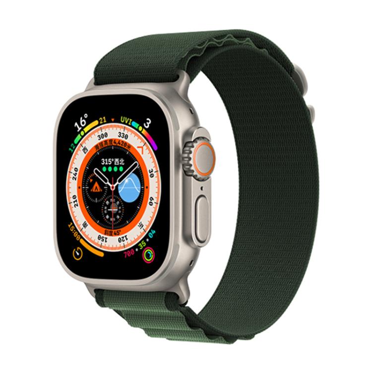 For Apple Watch 42mm / 41mm / 40mm / 38mm Kalebol Aline Nylon Loop Watch Band(Army Green) - Watch Bands by Kalebol | Online Shopping South Africa | PMC TechLife | Buy Now Pay Later Mobicred