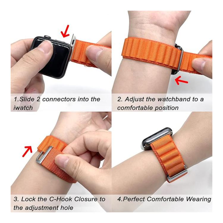 For Apple Watch 46mm / 49mm / 45mm / 44mm Kalebol Aline Nylon Loop Watch Band(Pink) - Watch Bands by Kalebol | Online Shopping South Africa | PMC TechLife | Buy Now Pay Later Mobicred