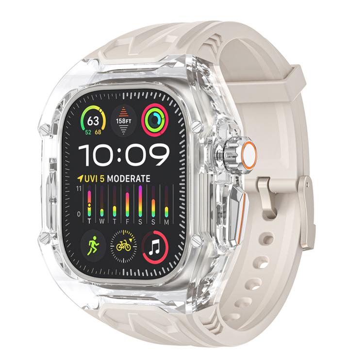 For Apple Watch Ultra 2 / 1 49mm Kalebol Glacier Integrated Transparent Silicone Strap(Starlight Transparent) - free shipping - PMC TechLife - Order now!