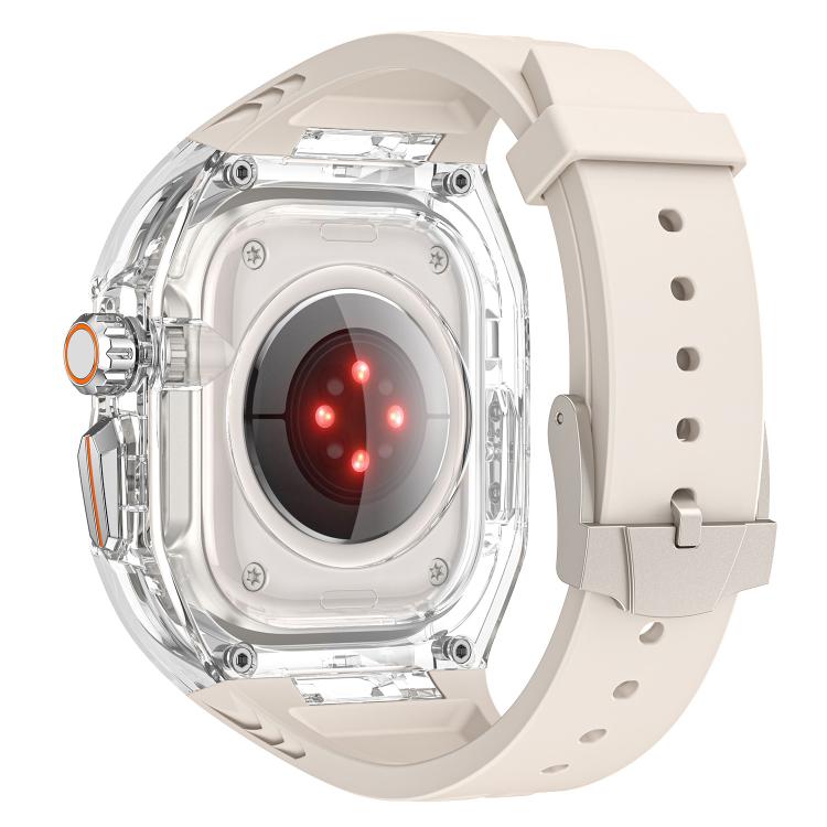 For Apple Watch Ultra 2 / 1 49mm Kalebol Glacier Integrated Transparent Silicone Strap(Starlight Transparent) - free shipping - PMC TechLife - Order now!