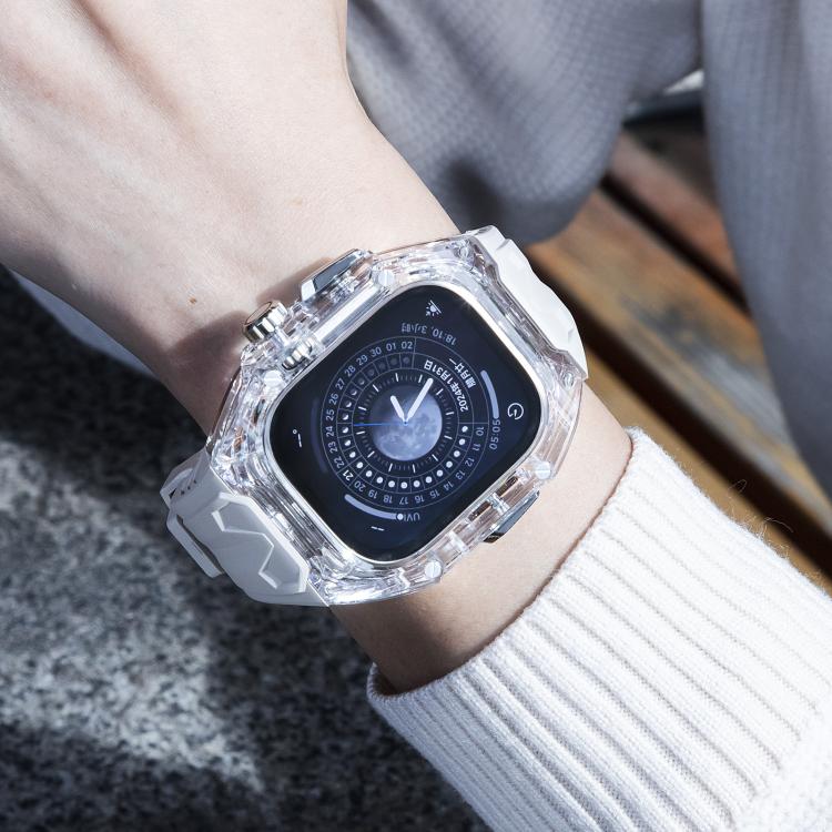For Apple Watch Ultra 2 / 1 49mm Kalebol Glacier Integrated Transparent Silicone Strap(Starlight Transparent) - free shipping - PMC TechLife - Order now!
