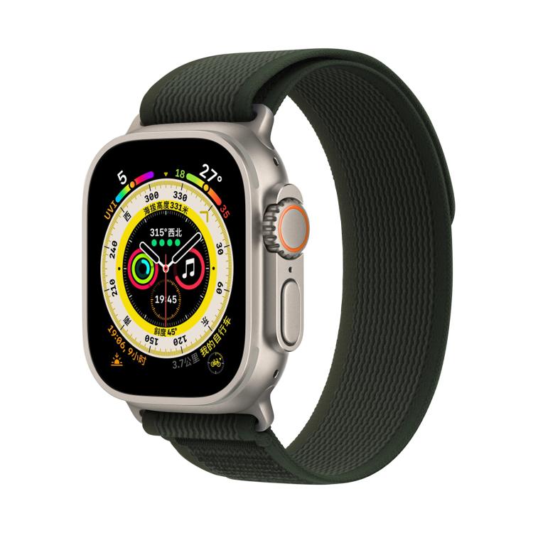 For Apple Watch 46mm / 49mm / 45mm / 44mm Kalebol Wild Track Loop Nylon Watch Band(Army Green) - Watch Bands by Kalebol | Online Shopping South Africa | PMC TechLife | Buy Now Pay Later Mobicred