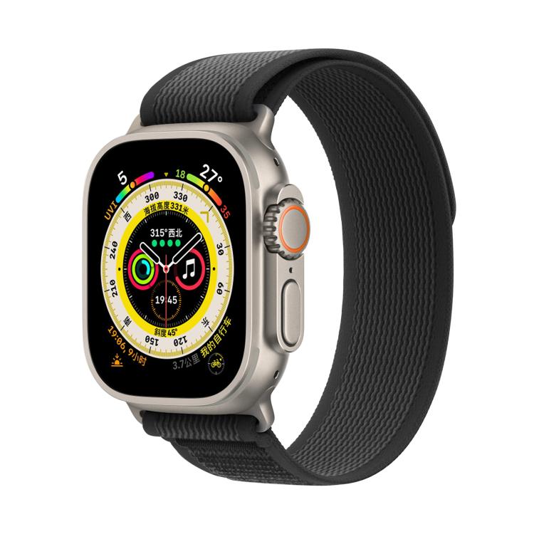 For Apple Watch 42mm / 41mm / 40mm / 38mm Kalebol Wild Track Loop Nylon Watch Band(Black) - Watch Bands by Kalebol | Online Shopping South Africa | PMC TechLife | Buy Now Pay Later Mobicred