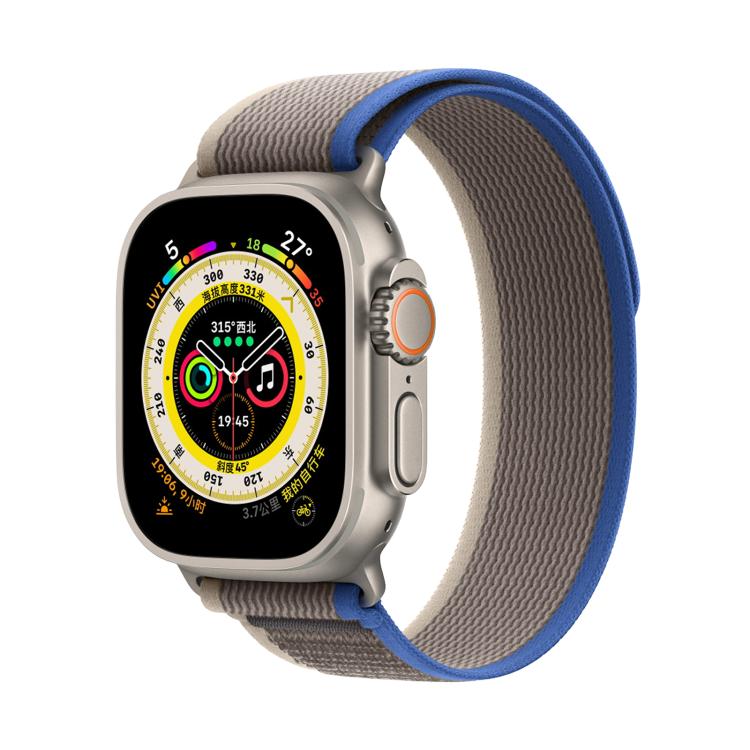 For Apple Watch 42mm / 41mm / 40mm / 38mm Kalebol Wild Track Loop Nylon Watch Band(Blue+Grey) - Watch Bands by Kalebol | Online Shopping South Africa | PMC TechLife | Buy Now Pay Later Mobicred