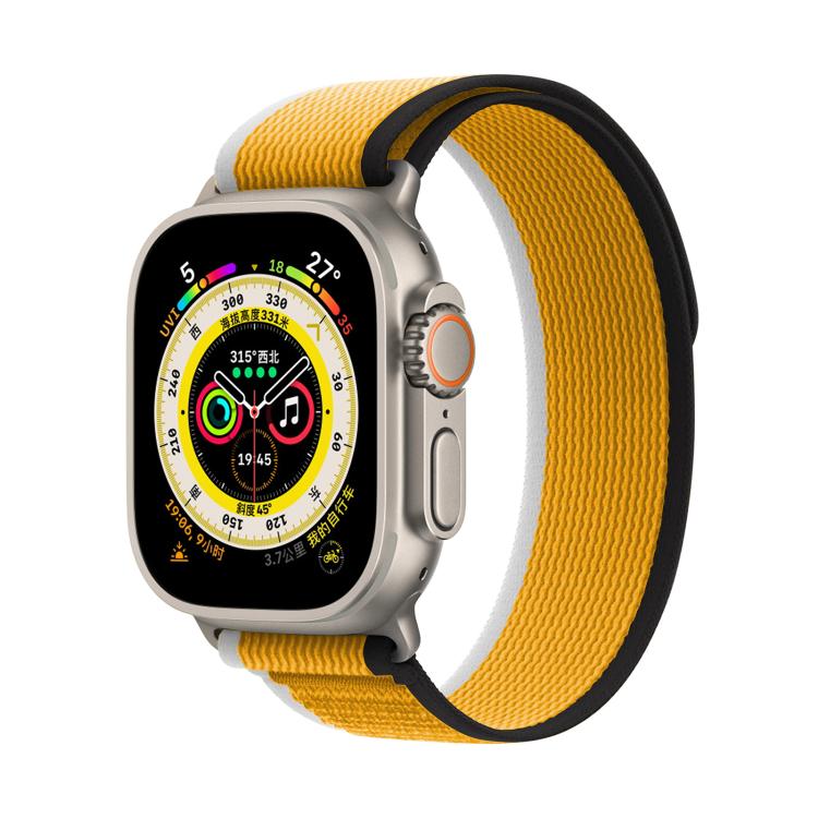For Apple Watch 42mm / 41mm / 40mm / 38mm Kalebol Wild Track Loop Nylon Watch Band(Yellow) - Watch Bands by Kalebol | Online Shopping South Africa | PMC TechLife | Buy Now Pay Later Mobicred