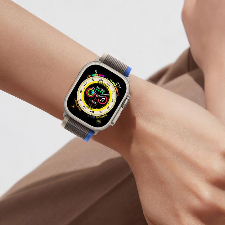 For Apple Watch 42mm / 41mm / 40mm / 38mm Kalebol Wild Track Loop Nylon Watch Band(Blue+Grey) - Watch Bands by Kalebol | Online Shopping South Africa | PMC TechLife | Buy Now Pay Later Mobicred
